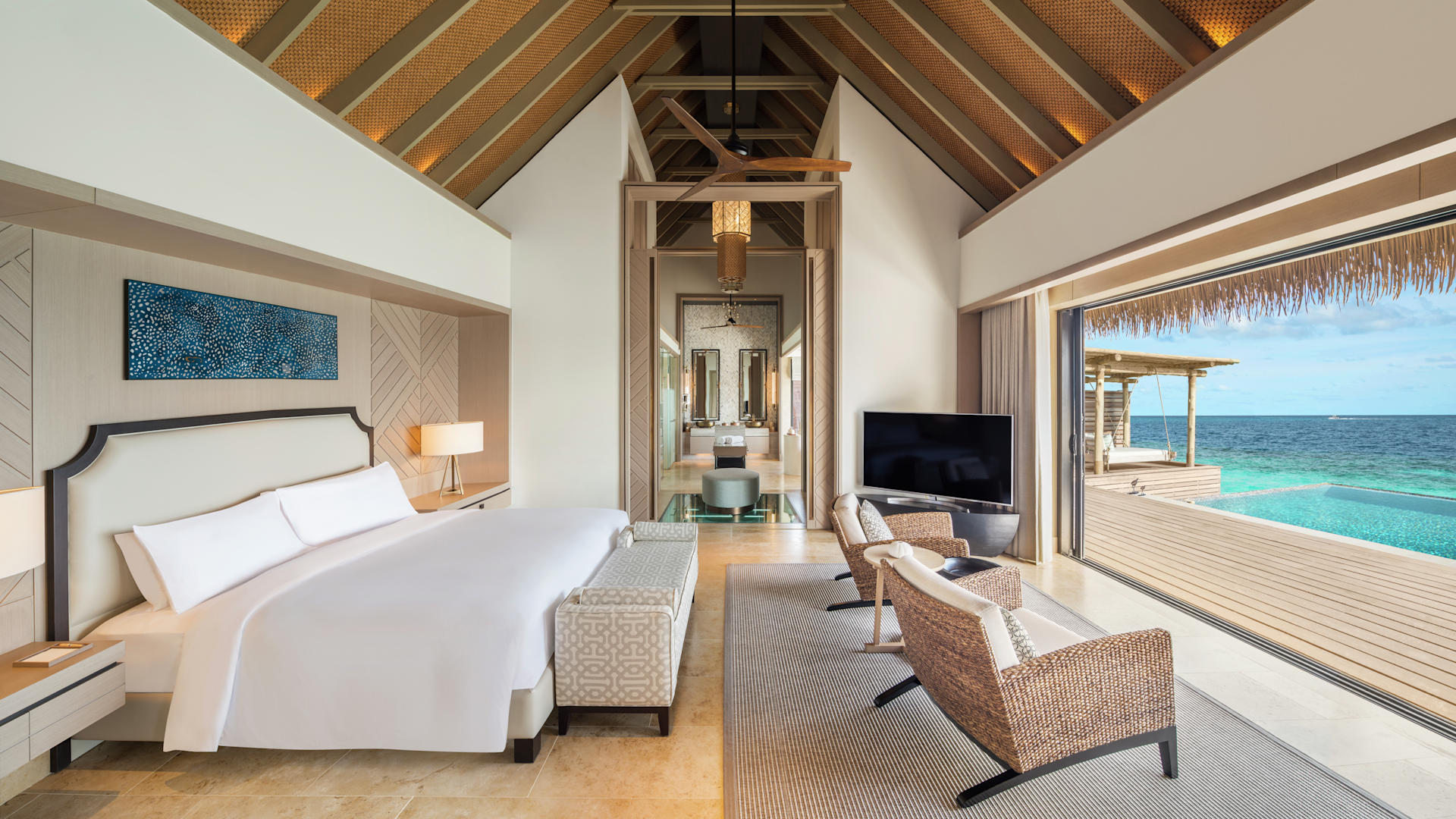 King Overwater Villa Bedroom