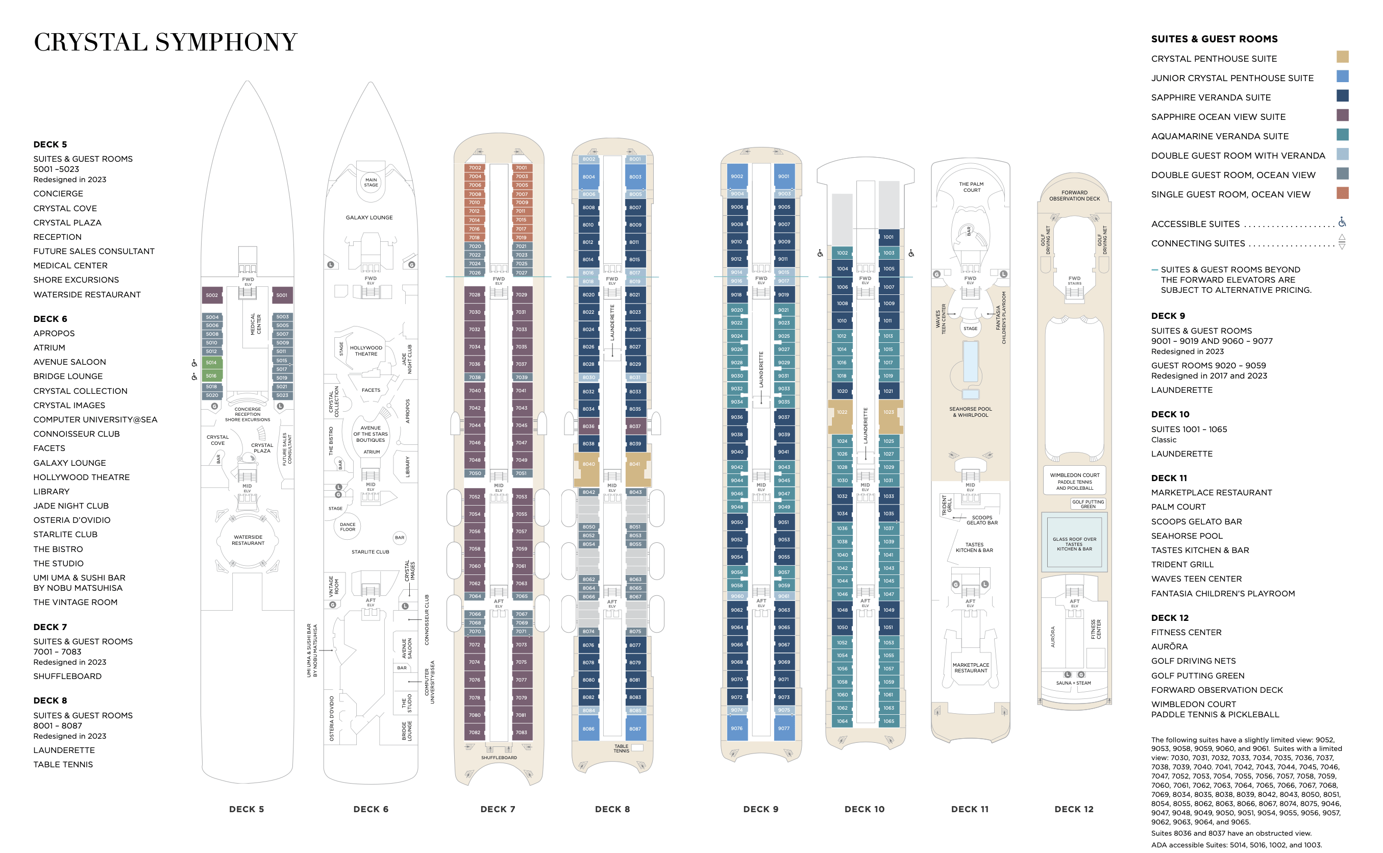 Crystal Symphony deck plan