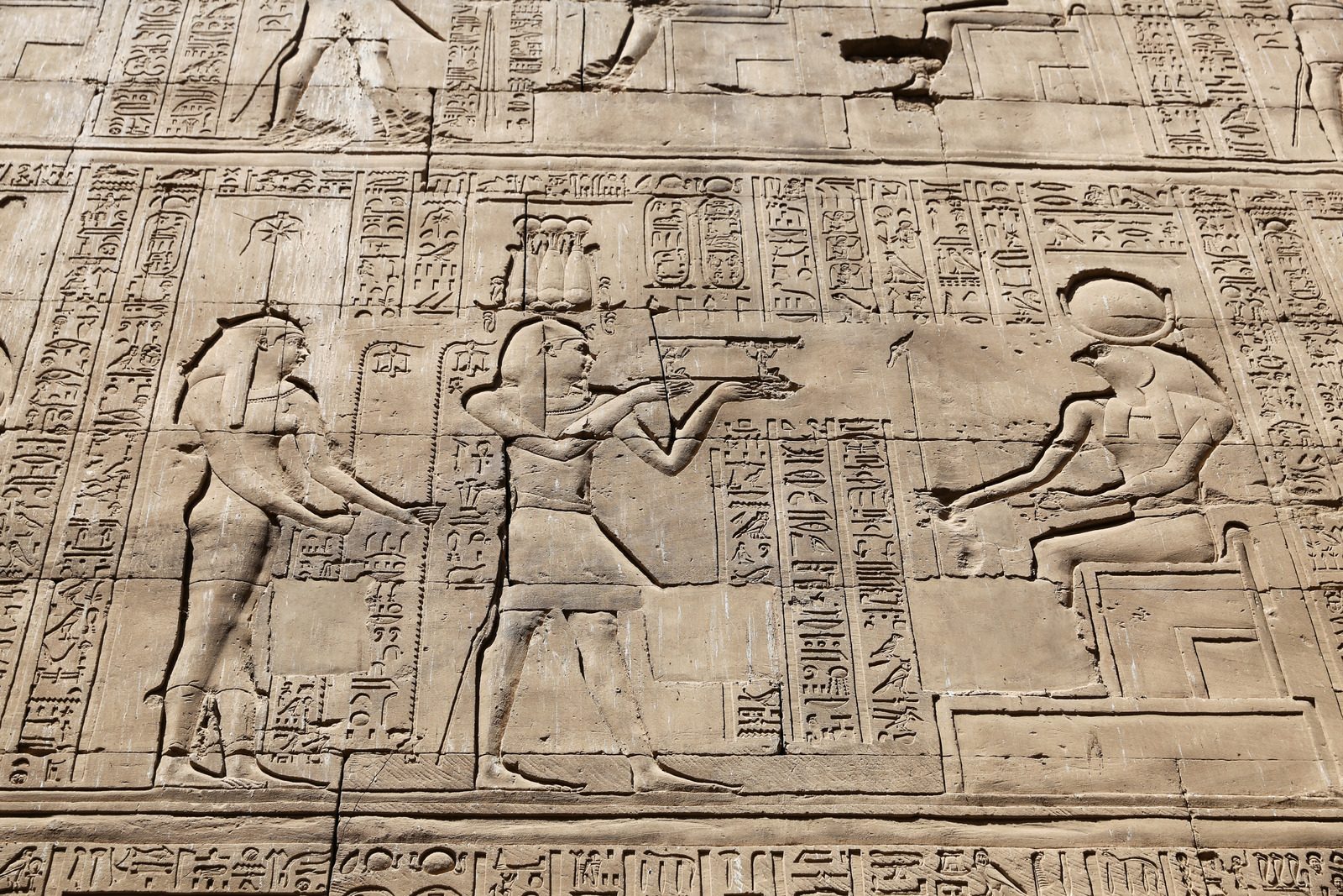 Scene from Edfu Temple in Edfu, Egypt