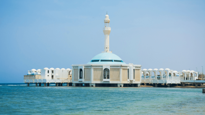 mosque above the water