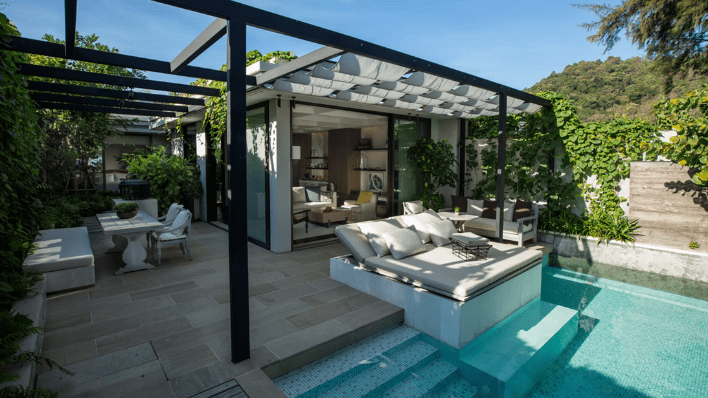 beachfront pool villa